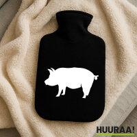 Wärmflasche Schwein Silhouette