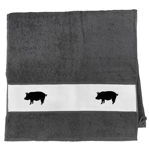 Handtuch Schwein Silhouette 50x100cm