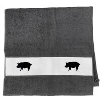 Handtuch Schwein Silhouette 50x100cm