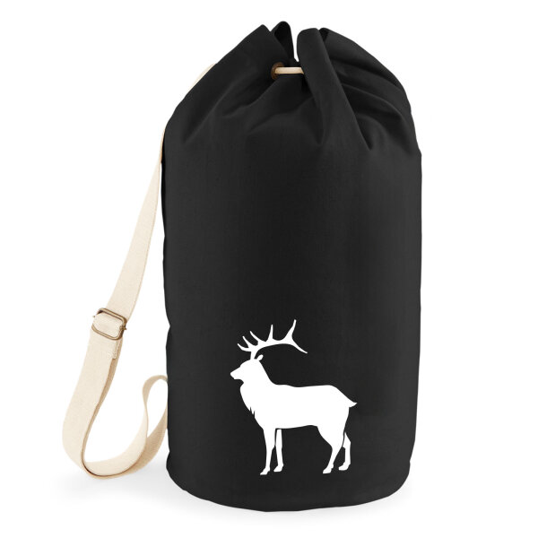 Seesack Hirsch Silhouette 20 Liter Rucksack Black