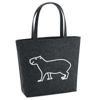 Filzshopper Capybara Silhouette 22 Liter Filztasche