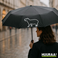 Regenschirm Capybara Silhouette 98cm Schwarz