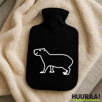 Wärmflasche Capybara Silhouette