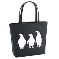 Filzshopper Pinguine Silhouette 22 Liter Filztasche