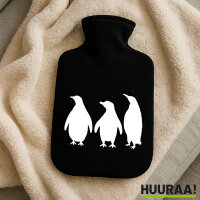 Wärmflasche Pinguine Silhouette