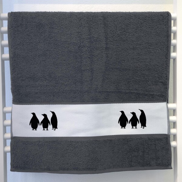 Handtuch Pinguine Silhouette 50x100cm