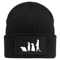 Beanie Erdmännchen Silhouette Black Mütze