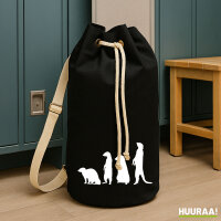 Seesack Erdmännchen Silhouette 20 Liter Rucksack Black