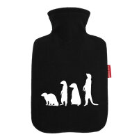 Wärmflasche Erdmännchen Silhouette