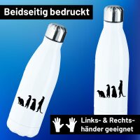 Edelstahl-Trinkflasche Erdmännchen Silhouette 500ml...