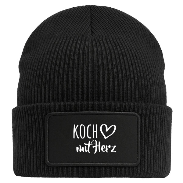 Beanie Koch mit Herz Black Mütze