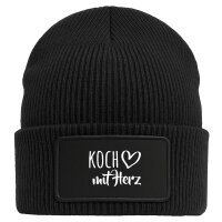 Beanie Koch mit Herz Black Mütze