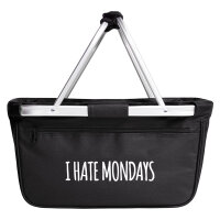 Einkaufskorb faltbar I hate mondays Schriftzug 20 Liter...