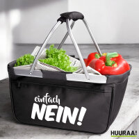 Einkaufskorb faltbar Einfach Nein Schriftzug 20 Liter...