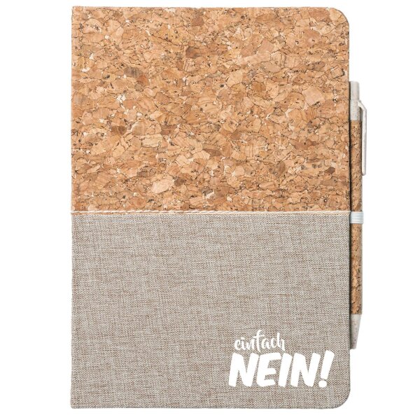 Notizbuch A5 Einfach Nein Schriftzug 80 Blatt inkl. Kugelschreiber