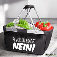 Einkaufskorb faltbar Bevor du fragst Nein Schriftzug 20...