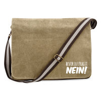 Umhängetasche Bevor du fragst Nein Schriftzug 14 Liter