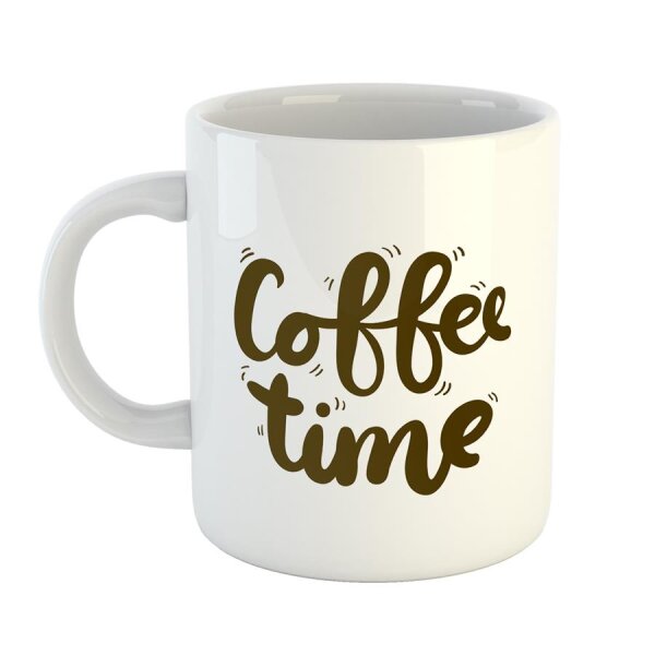 Kaffeetasse Coffee Time Kaffee Zeit Weiß 330ml
