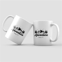 Kaffeetasse Adventure awaits Abenteuer Weiß 330ml