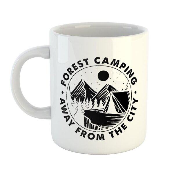 Kaffeetasse Forest Camping City Weiß 330ml