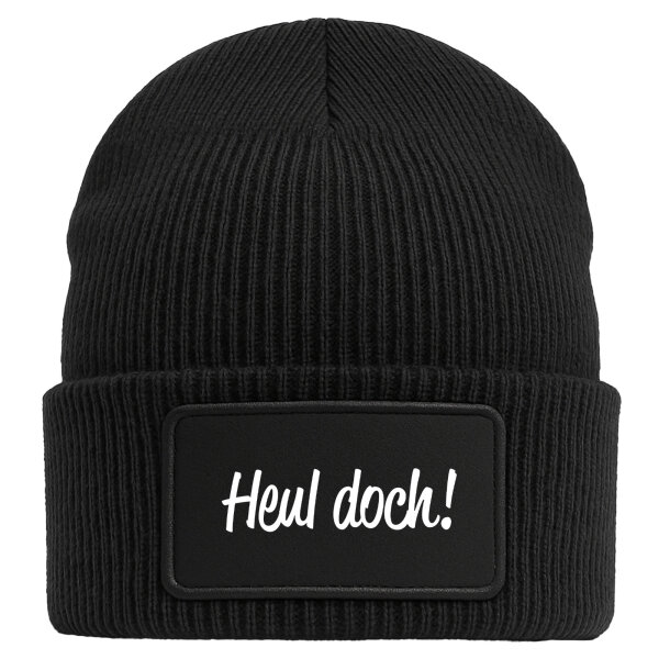 Beanie Heul doch Schriftzug Black Mütze