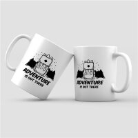 Kaffeetasse Adventure is out there Weiß 330ml