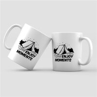 Kaffeetasse Enjoy Moments Zelt zelten Weiß 330ml