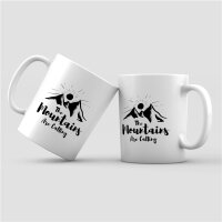 Kaffeetasse The Mountains are calling Weiß 330ml