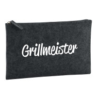 Kulturbeutel Grillmeister BBQ 1 Liter Filz Charcoal...