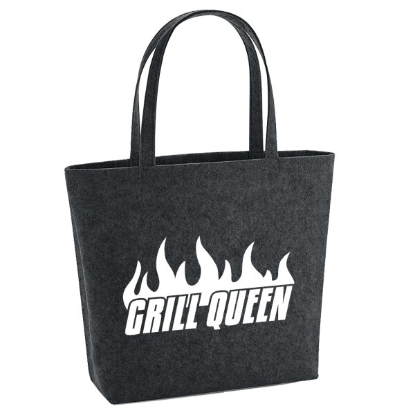 Filzshopper Grill Queen Flammen 22 Liter Filztasche