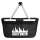 Einkaufskorb faltbar Grill Queen Flammen 20 Liter Tragekorb Black