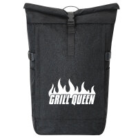 Kurierrucksack Grill Queen Flammen 30-44 Liter Black Melange