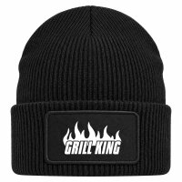 Beanie mit Patch Grill King Flammen Black