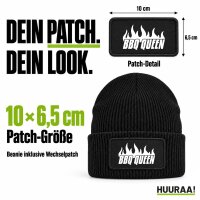 Beanie mit Patch BBQ Queen Flammen Black