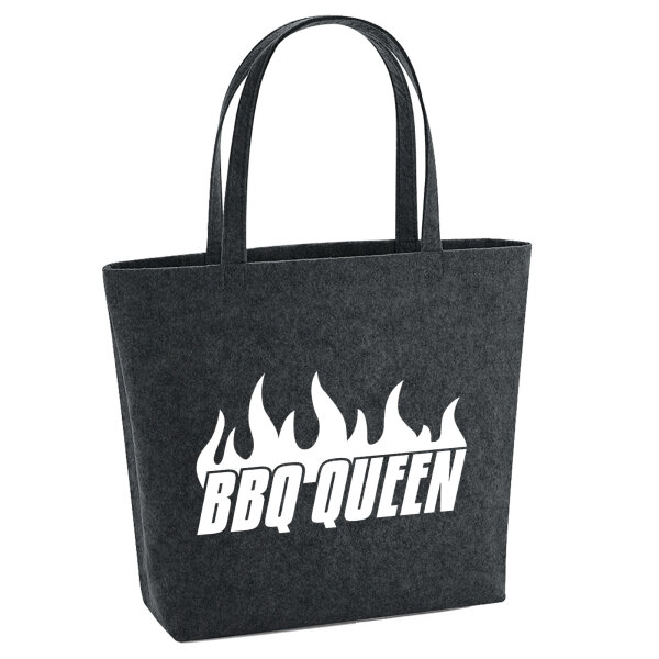 Filzshopper BBQ Queen Flammen 22 Liter Filztasche