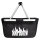 Einkaufskorb faltbar BBQ Queen Flammen 20 Liter Tragekorb Black