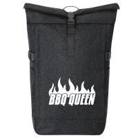 Kurierrucksack BBQ Queen Flammen 30-44 Liter Black Melange