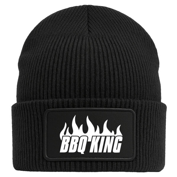 Beanie BBQ King Flammen Black Mütze