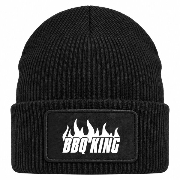 Beanie mit Patch BBQ King Flammen Black