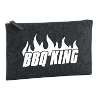Kulturbeutel BBQ King Flammen 1 Liter Filz Charcoal...