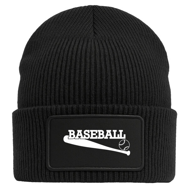 Beanie Baseball Baseballschläger Black Mütze