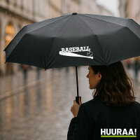 Regenschirm Baseball Baseballschläger 98cm Schwarz