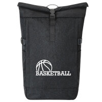 Kurierrucksack Basketball Ball 30-44 Liter Black Melange