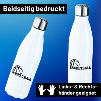 Edelstahl-Trinkflasche Basketball Ball 500ml Wasserflasche