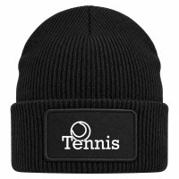 Beanie mit Patch Tennis Ball Black