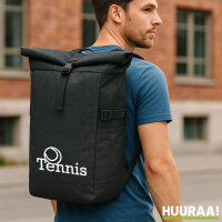 Kurierrucksack Tennis Ball 30-44 Liter Black Melange