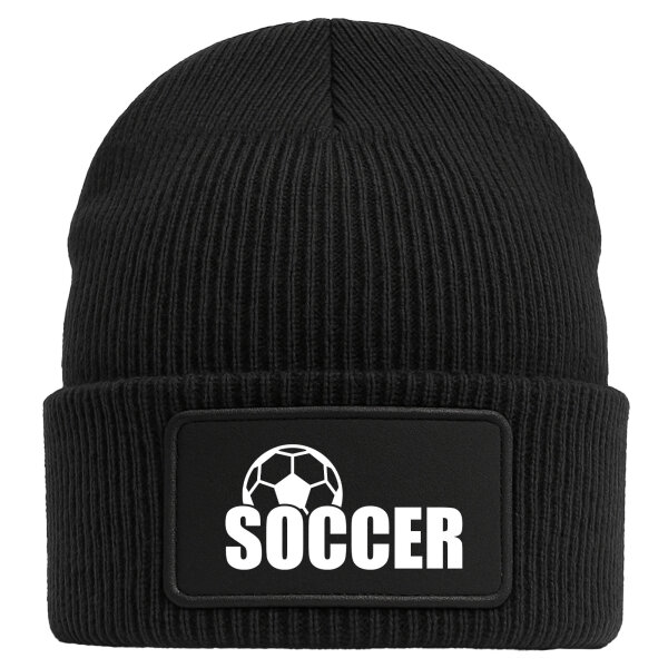 Beanie Soccer Ball Black Mütze