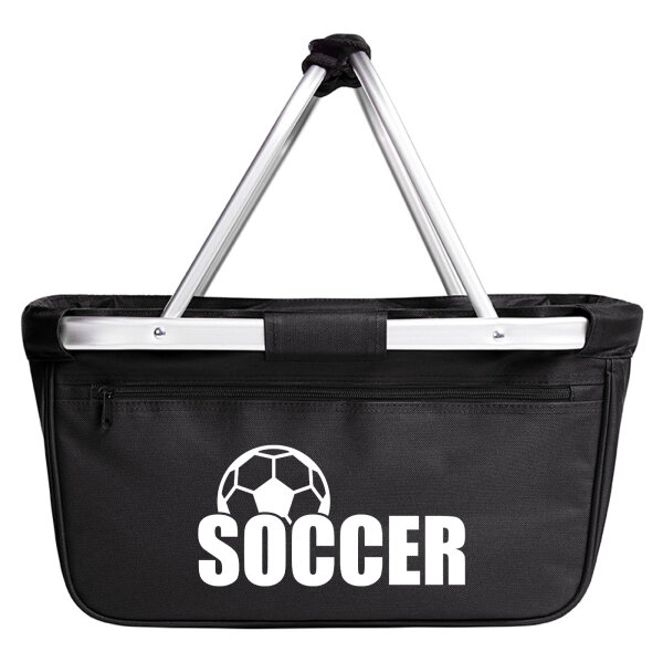Einkaufskorb faltbar Soccer Ball 20 Liter Tragekorb Black