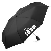 Regenschirm Soccer Ball 98cm Schwarz