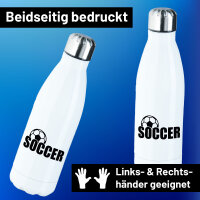 Edelstahl-Trinkflasche Soccer Ball 500ml Wasserflasche